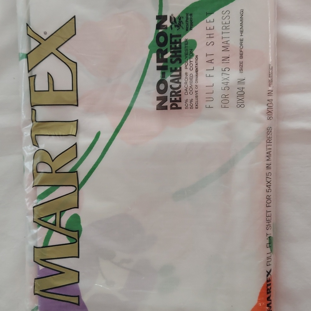 Vintage Deadstock Martex Flat Sheet - Picture 3 of 4